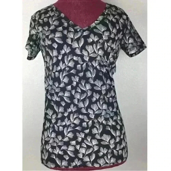 New Merona Black White Top V Neck 100 Cotton NWT - Picture 1 of 8